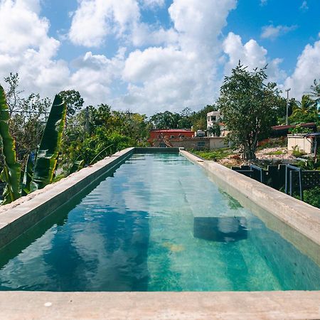 Hotel Makaaba Eco-Boutique Bacalar Eksteriør bilde Swimming pool at the hotel