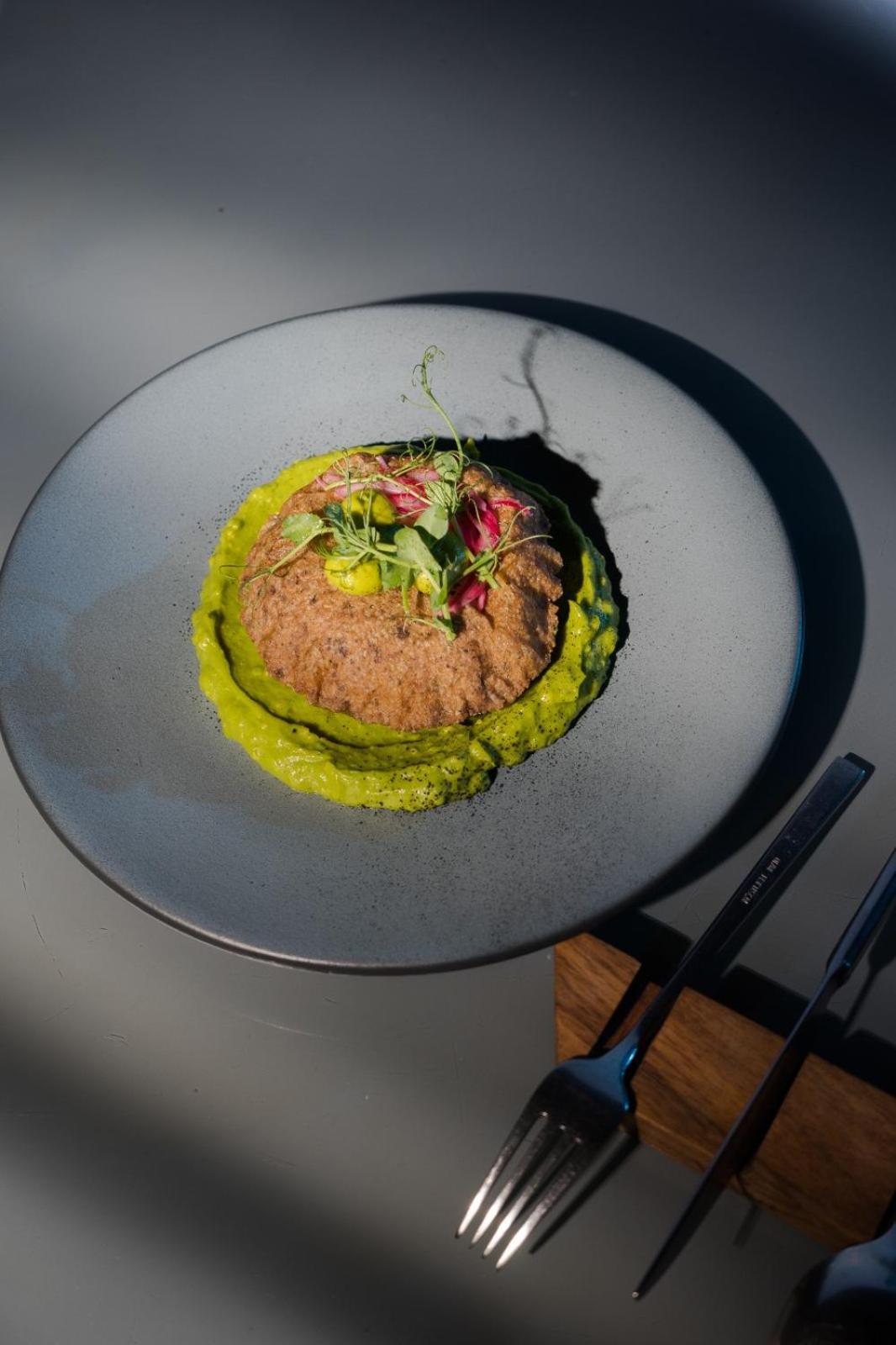 Hotel Makaaba Eco-Boutique Bacalar Eksteriør bilde A vegan dish at the restaurant